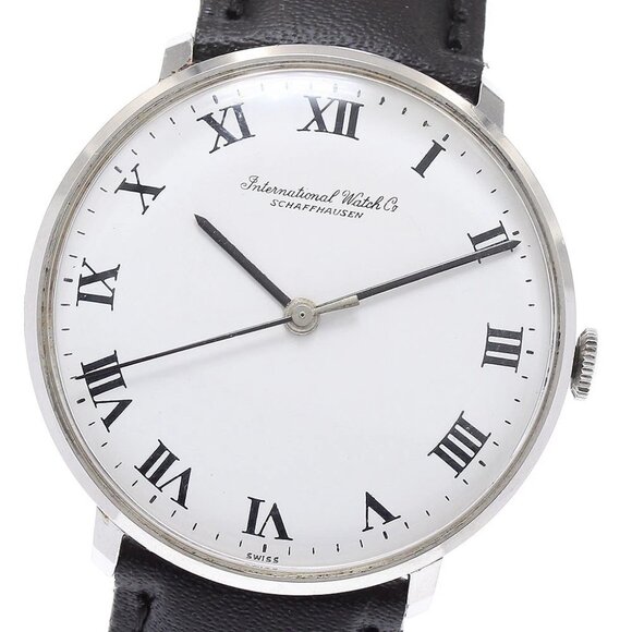 IWC SCHAFFHAUSEN Round Cal.403 white Dial Hand Winding Men's